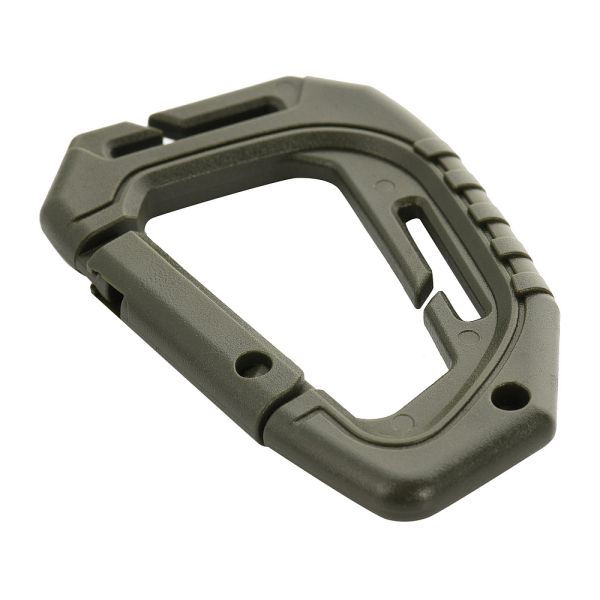 Karabiner olive plastic von M-Tac auf weissem Hintergrund